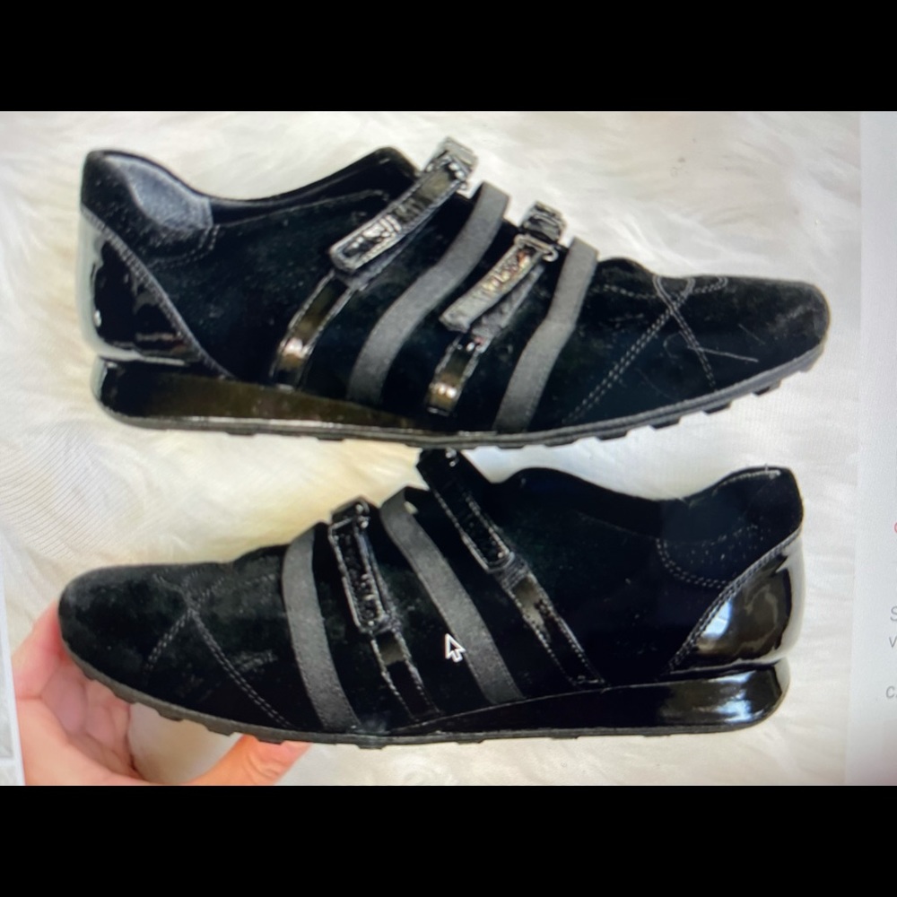 Stuart Weitzman Black Leather Sneaker